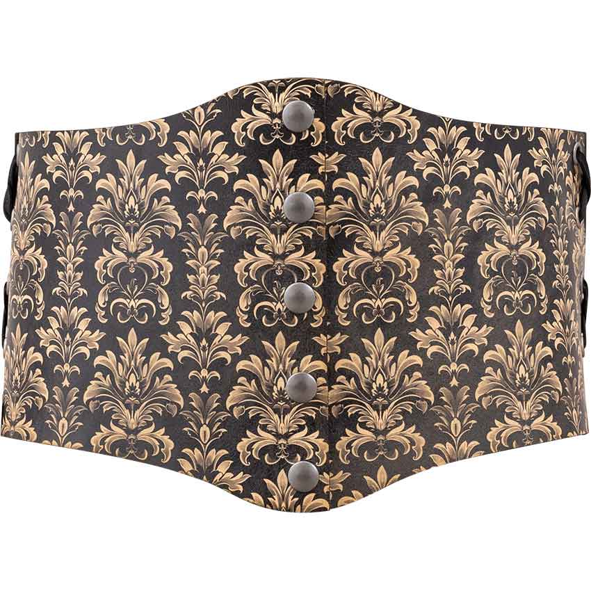 Acanthus Damask Snap Front Waist Cincher