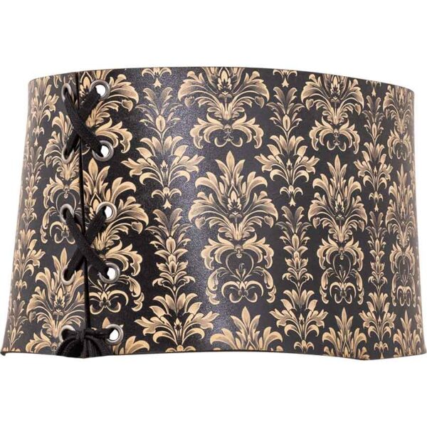 Acanthus Damask Snap Front Waist Cincher