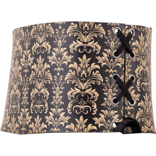 Acanthus Damask Snap Front Waist Cincher
