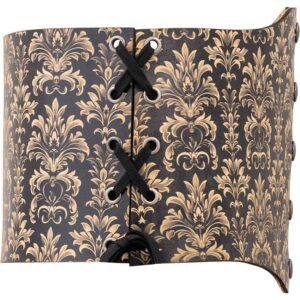 Acanthus Damask Snap Front Waist Cincher