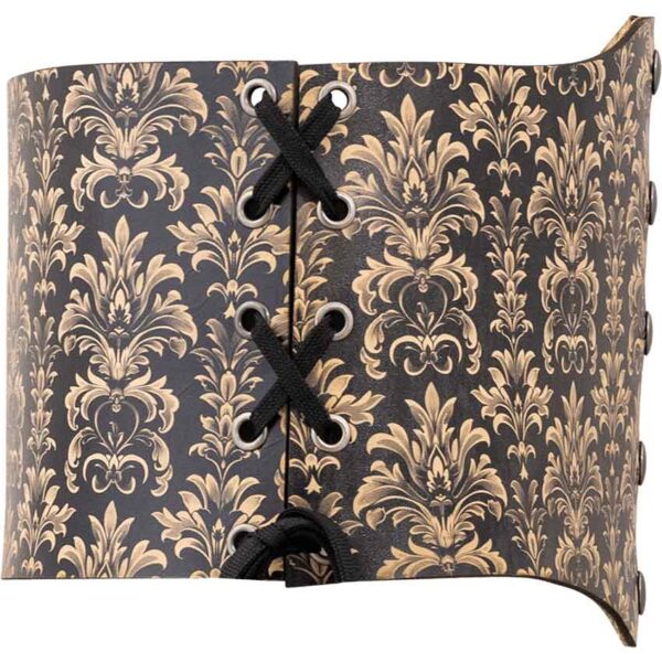 Acanthus Damask Snap Front Waist Cincher