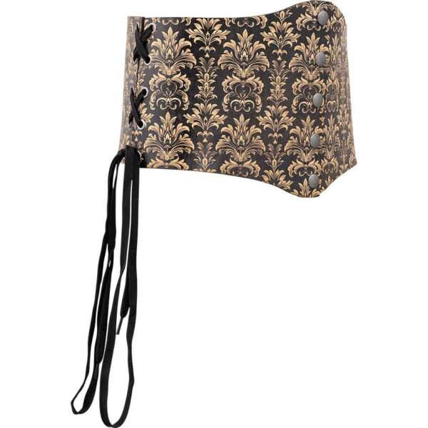 Acanthus Damask Snap Front Waist Cincher