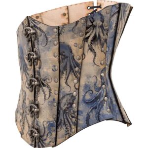 Blue Kraken Leather Corset