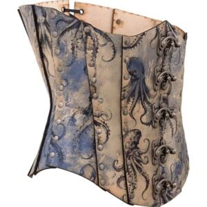 Blue Kraken Leather Corset