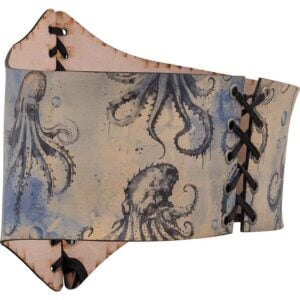 Blue Kraken Leather Waist Cincher
