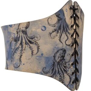 Blue Kraken Leather Waist Cincher