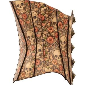Cottagecore Skull Leather Corset