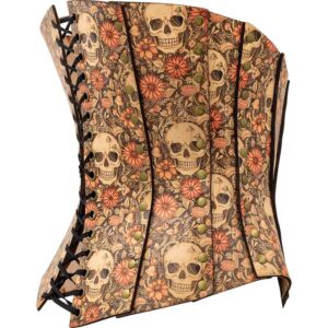Cottagecore Skull Leather Corset