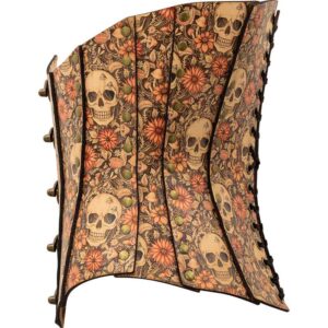 Cottagecore Skull Leather Corset