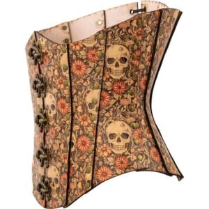 Cottagecore Skull Leather Corset