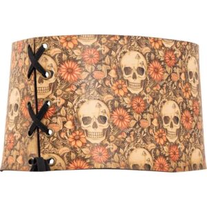 Cottagecore Skull Snap Front Waist Cincher