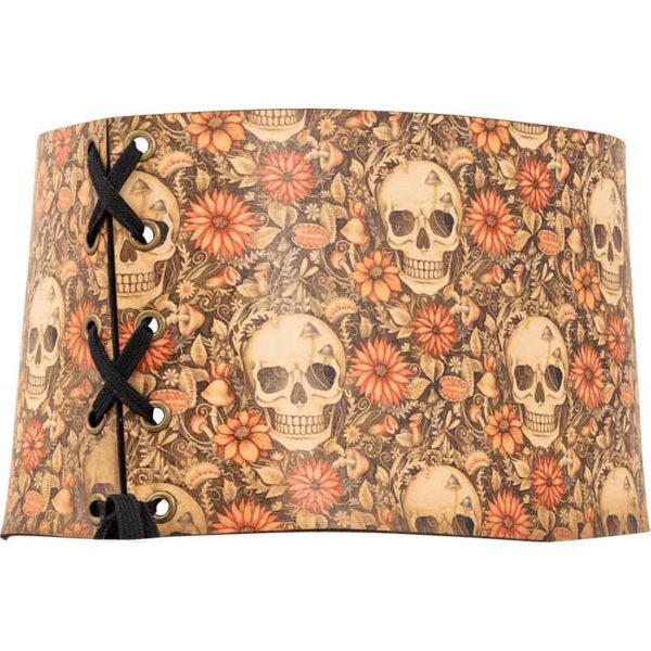 Cottagecore Skull Snap Front Waist Cincher