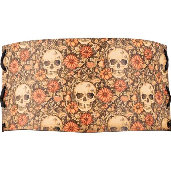 Cottagecore Skull Snap Front Waist Cincher