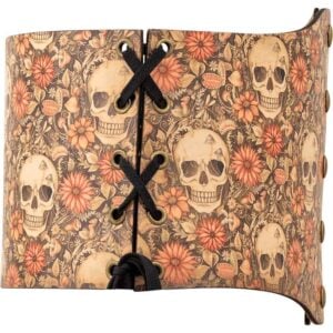 Cottagecore Skull Snap Front Waist Cincher