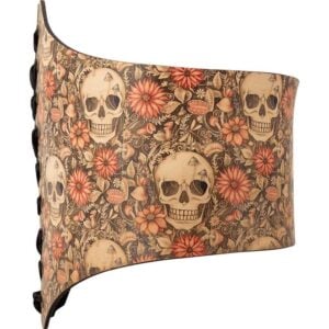 Cottagecore Skull Leather Waist Cincher