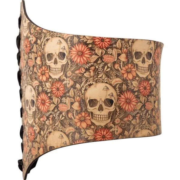 Cottagecore Skull Leather Waist Cincher