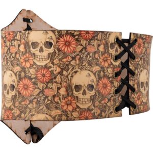 Cottagecore Skull Leather Waist Cincher