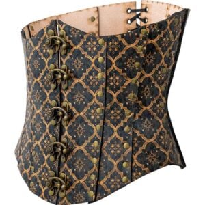 Medieval Quatrefoil Leather Corset