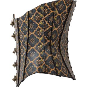 Medieval Quatrefoil Leather Corset