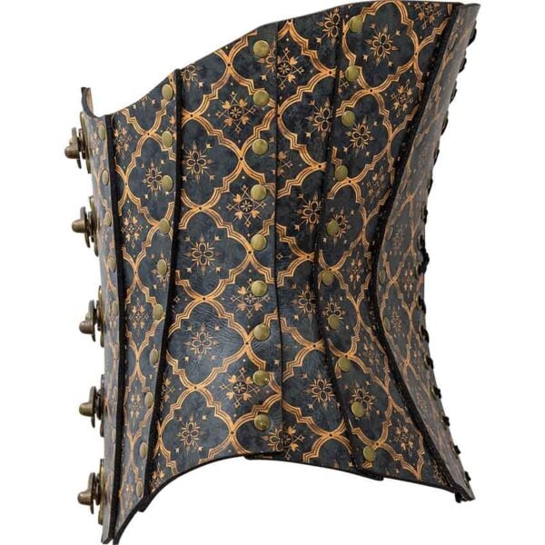 Medieval Quatrefoil Leather Corset