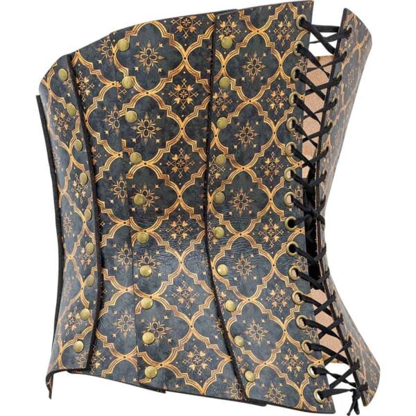 Medieval Quatrefoil Leather Corset