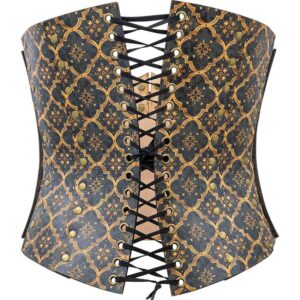 Medieval Quatrefoil Leather Corset