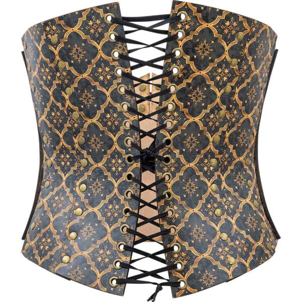 Medieval Quatrefoil Leather Corset