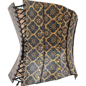 Medieval Quatrefoil Leather Corset