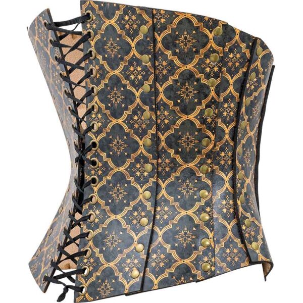 Medieval Quatrefoil Leather Corset