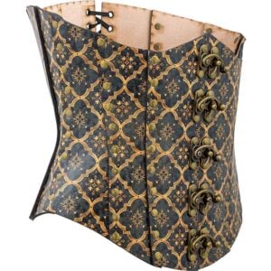 Medieval Quatrefoil Leather Corset