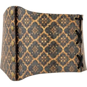 Medieval Quatrefoil Snap Front Waist Cincher