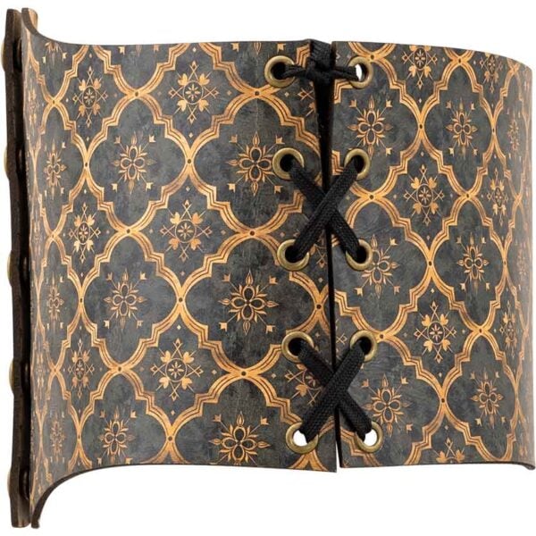 Medieval Quatrefoil Snap Front Waist Cincher
