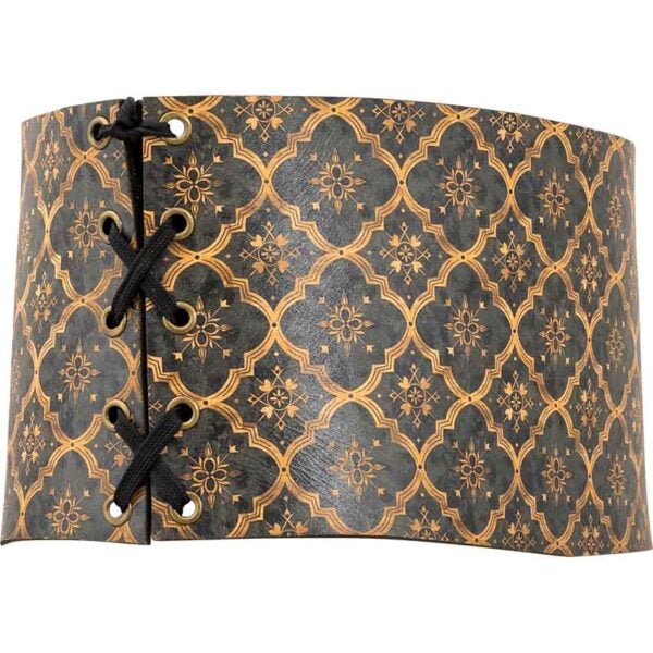 Medieval Quatrefoil Snap Front Waist Cincher