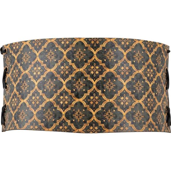 Medieval Quatrefoil Snap Front Waist Cincher