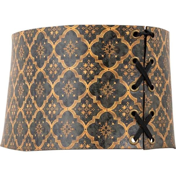 Medieval Quatrefoil Snap Front Waist Cincher