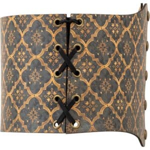 Medieval Quatrefoil Snap Front Waist Cincher