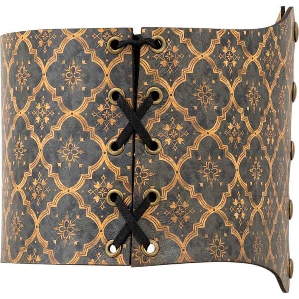 Medieval Quatrefoil Snap Front Waist Cincher