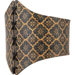 Medieval Quatrefoil Leather Waist Cincher