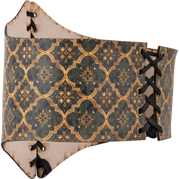 Medieval Quatrefoil Leather Waist Cincher