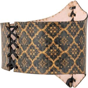 Medieval Quatrefoil Leather Waist Cincher