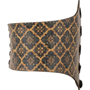 Medieval Quatrefoil Leather Waist Cincher