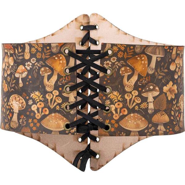Wild Mushroom Leather Waist Cincher