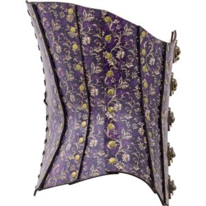 Purple Flourish Leather Corset