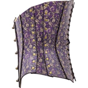 Purple Flourish Leather Corset