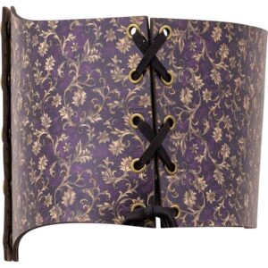 Purple Flourish Snap Front Waist Cincher