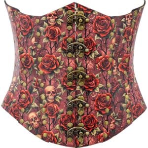 Gothic Rose Leather Corset