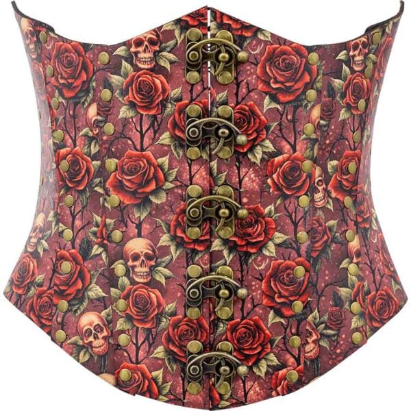 Gothic Rose Leather Corset