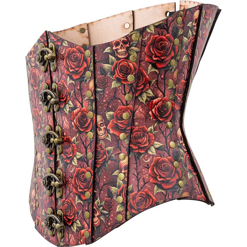 Gothic Rose Leather Corset