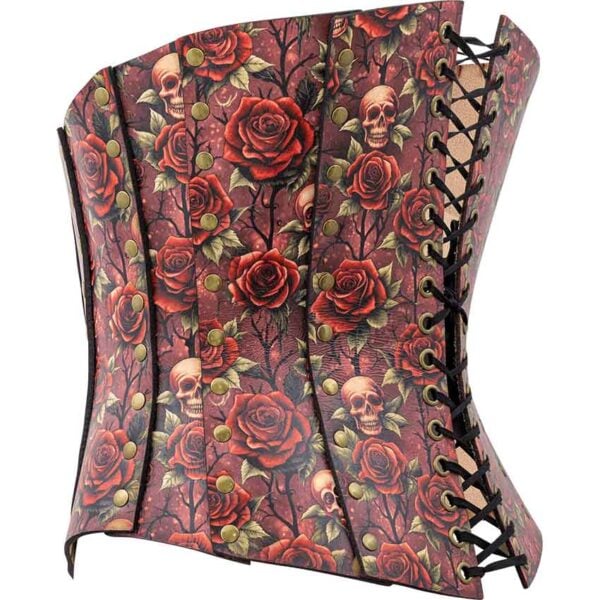 Gothic Rose Leather Corset