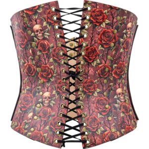 Gothic Rose Leather Corset
